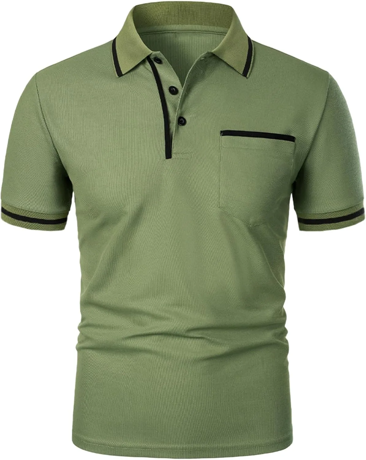 

Мужская футболка поло Casual с коротким рукавом, Moisture Wicking, Regular Fit