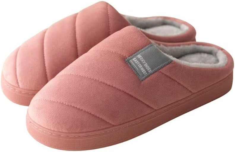 

Мужские и женские нескользящие лаконичные теплые зимние домашние тапочки Zonkacen, оранжевый