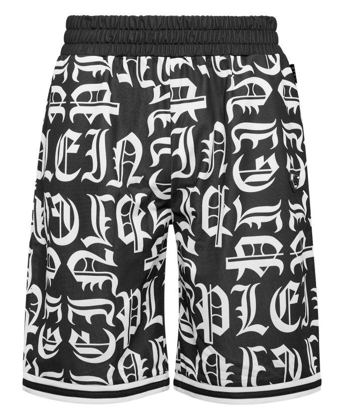 

Шорты для бега, готический пейзаж, пленэр Philipp Plein, черный