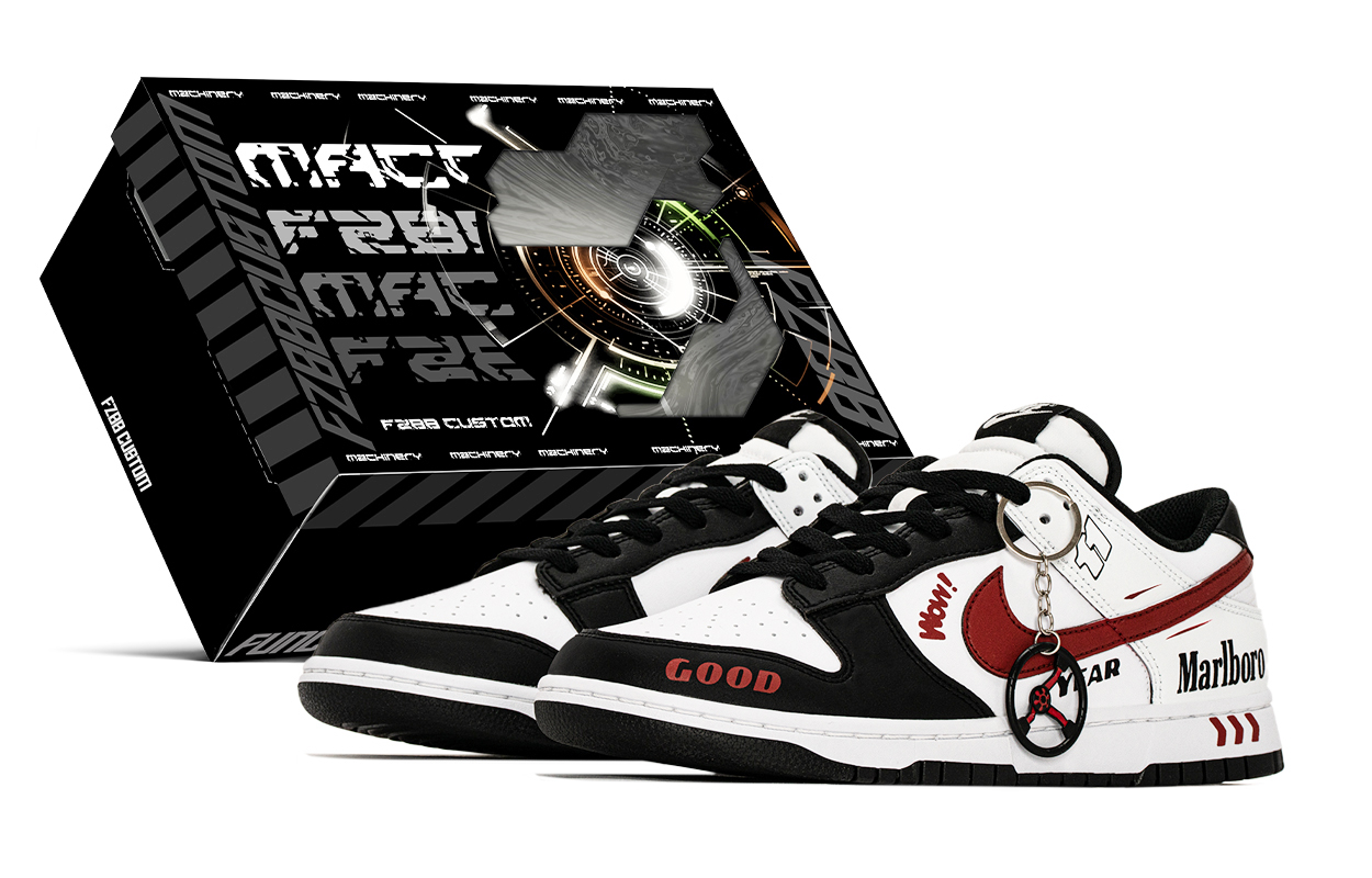 

Nike Данк скейтборд обувь мужская низкая черно-белая