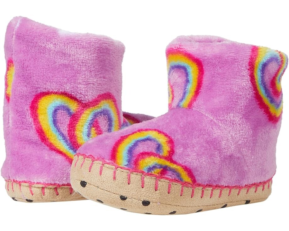 

Домашняя обувь Hatley Twisty Rainbow Hearts Fleece Slippers, фиолетовый