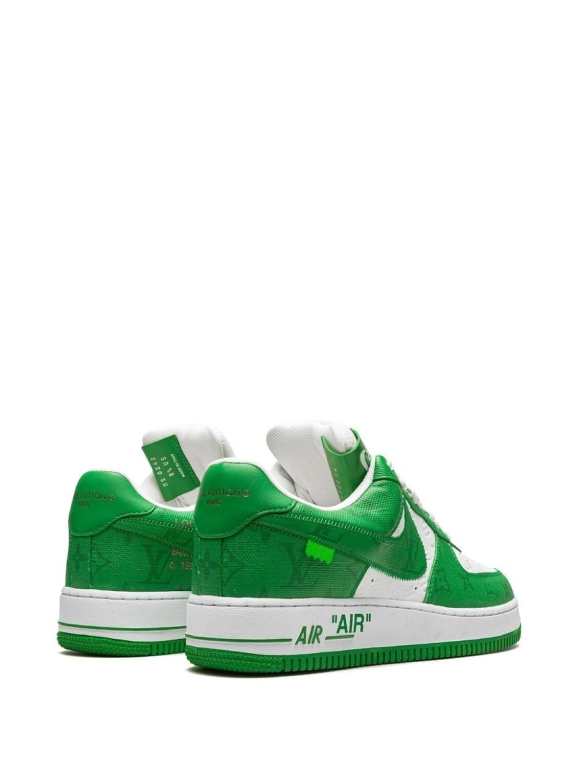 Кроссовки Air Force 1 Low из коллаборации с Louis Vuitton Nike, зеленый — фото 3