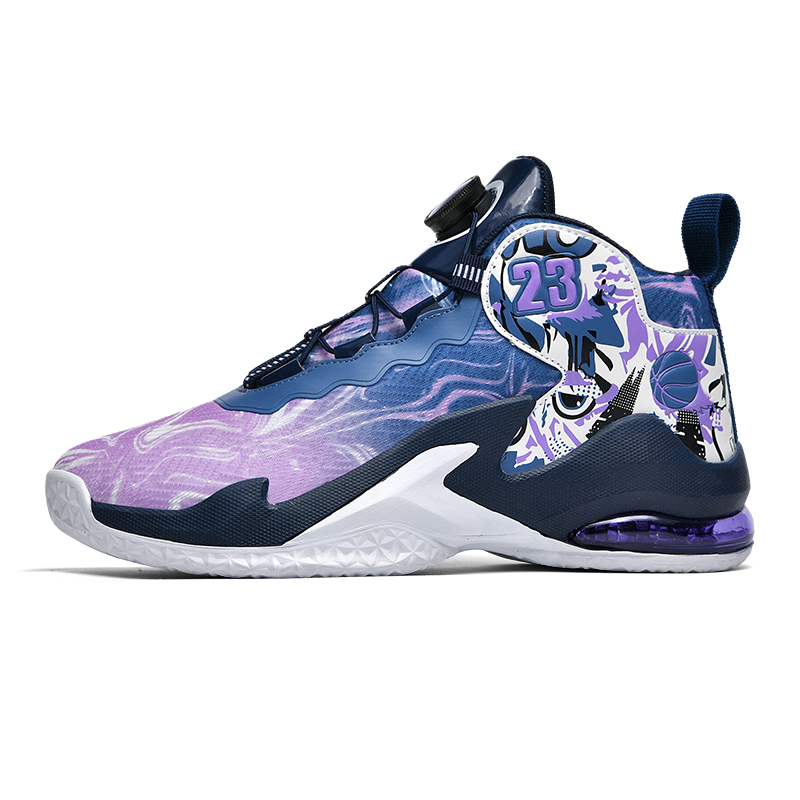 

Дышащие нескользящие и устойчивые к истиранию баскетбольные кроссовки Mid Top для детей и подростков AMICNIEGD, фиолетовый