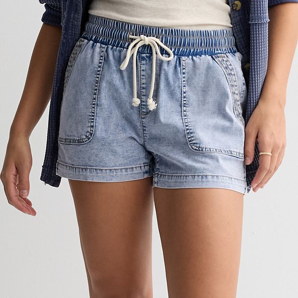 

Джинсовые шорты mid rise на завязках So, Light Acid