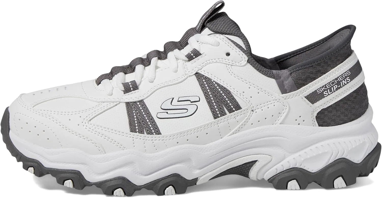 Мужские кроссовки Skechers Stamina at Hands Free Slip-in Trainers, White Grey — фото 4