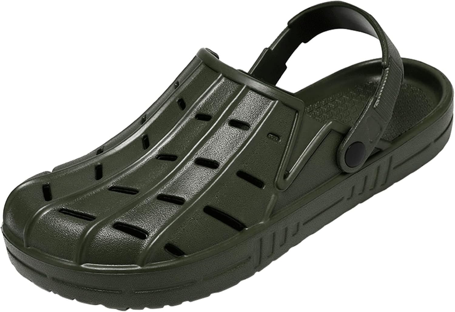 

Мужские кломпы большого размера, сверхразмерные садовые туфли из EVA, водонепроницаемые пляжные сандалии, обувь для воды, шлепанцы с регулируемым ремешком Meidiastra, зеленый