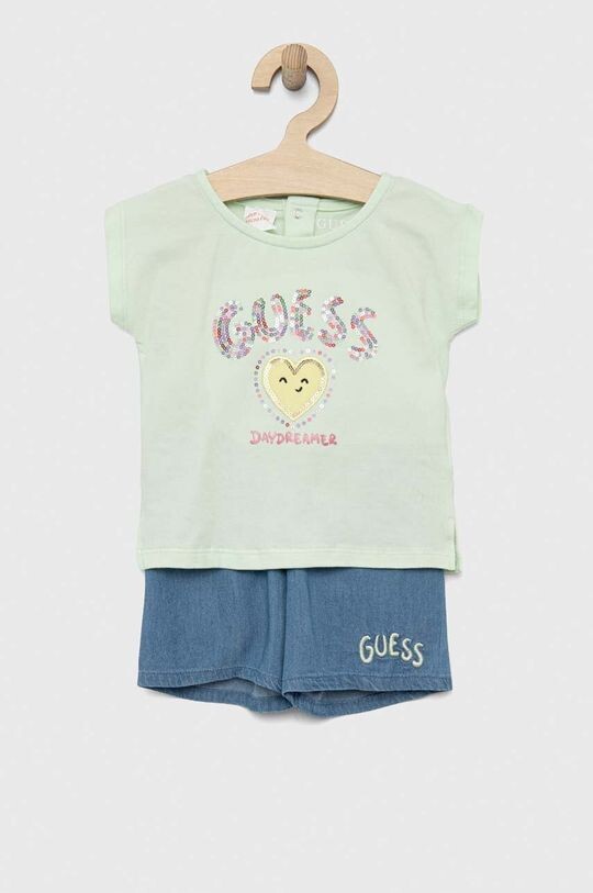 

Наряд для новорожденного Guess, бирюзовый, Зеленый, Наряд для новорожденного Guess, бирюзовый