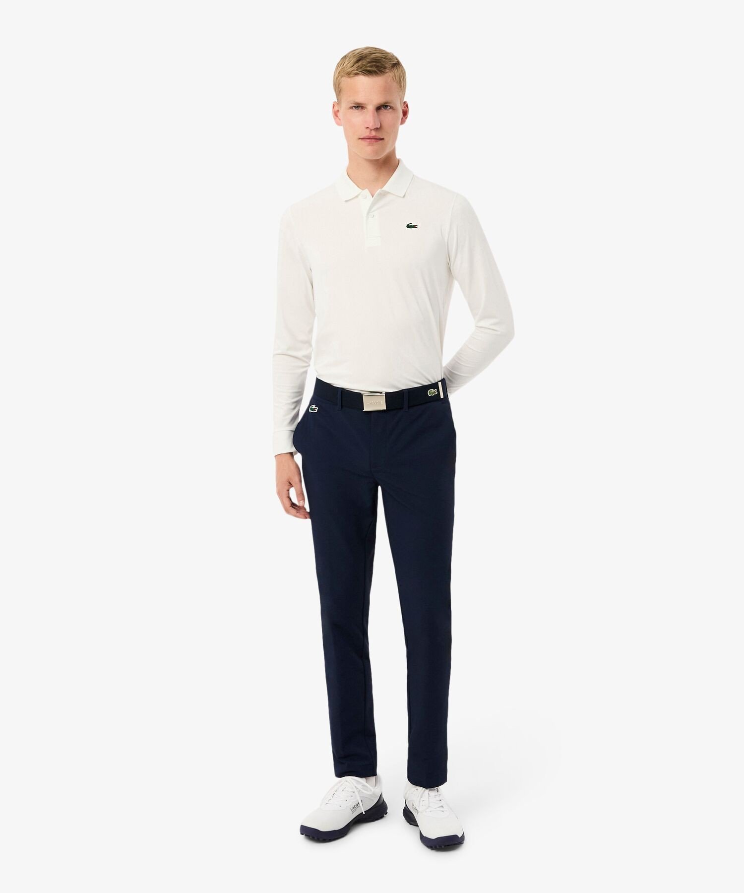 Водоотталкивающие облегающие брюки для гольфа LACOSTE, Navy — фото 4