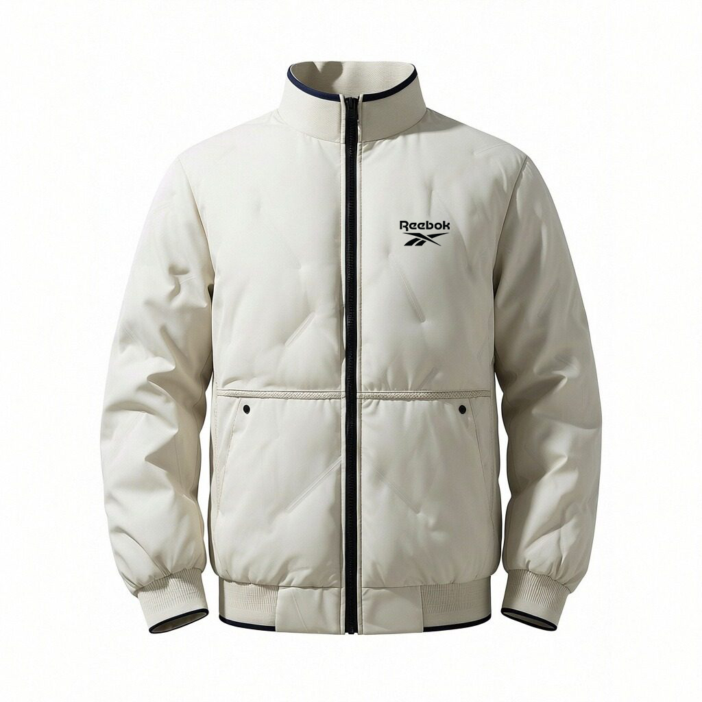 

Пуховик Unisex с воротником-стойкой утолщенный бейсбольный пуховик Reebok, экрю