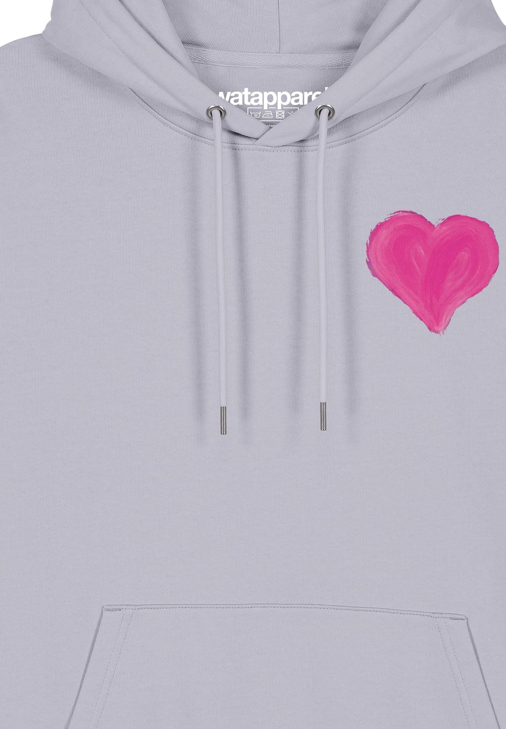 

Толстовка с капюшоном PINK HEART watapparel, фиолетовый