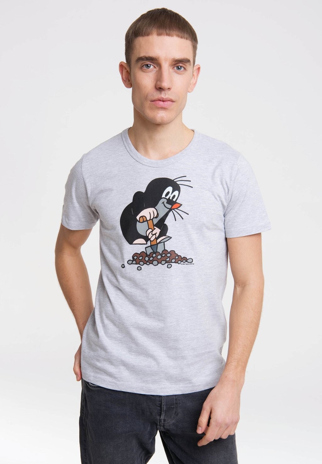 

Футболка с принтом DER KLEINE MAULWURF LOGOSHIRT, цвет grau-meliert