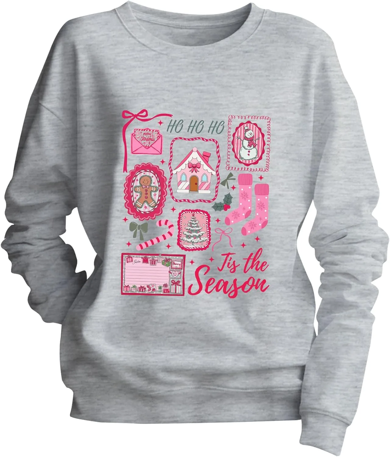 

Свитшот Ho Ho Ho Tis The Season с Сантой Yuisi Doxn