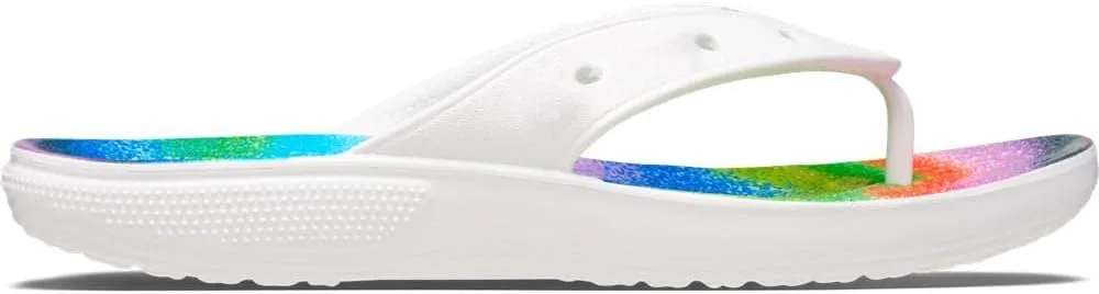 Классические вьетнамки Crocs унисекс, белый/мультиколор — фото 4