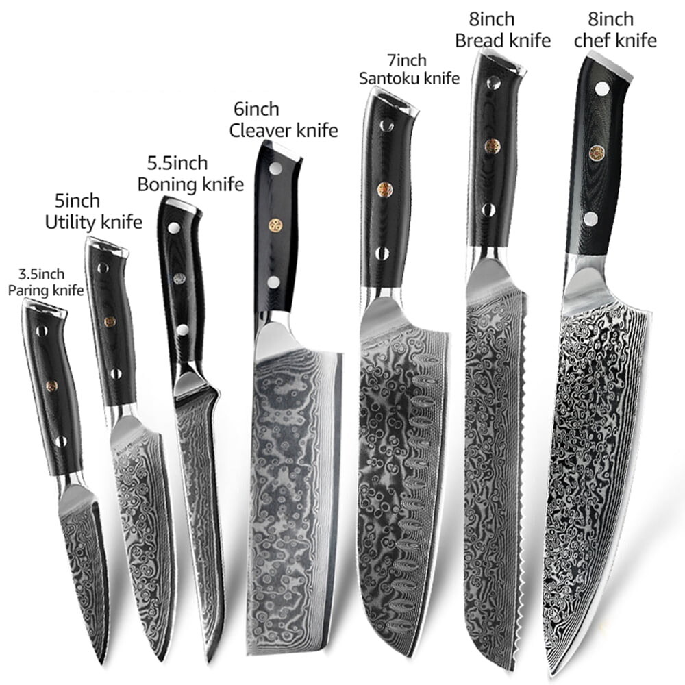 

Набор ножей шеф-повара Myvit 7 шт, черный