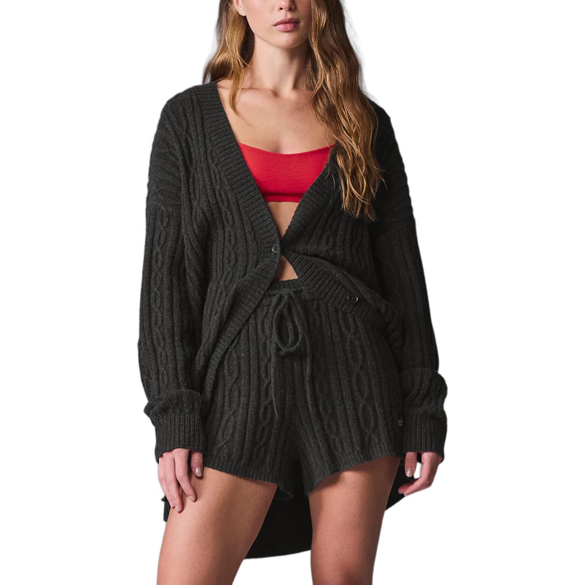 

Трикотаж женский Alo Yoga, темно-серый/темно- grey