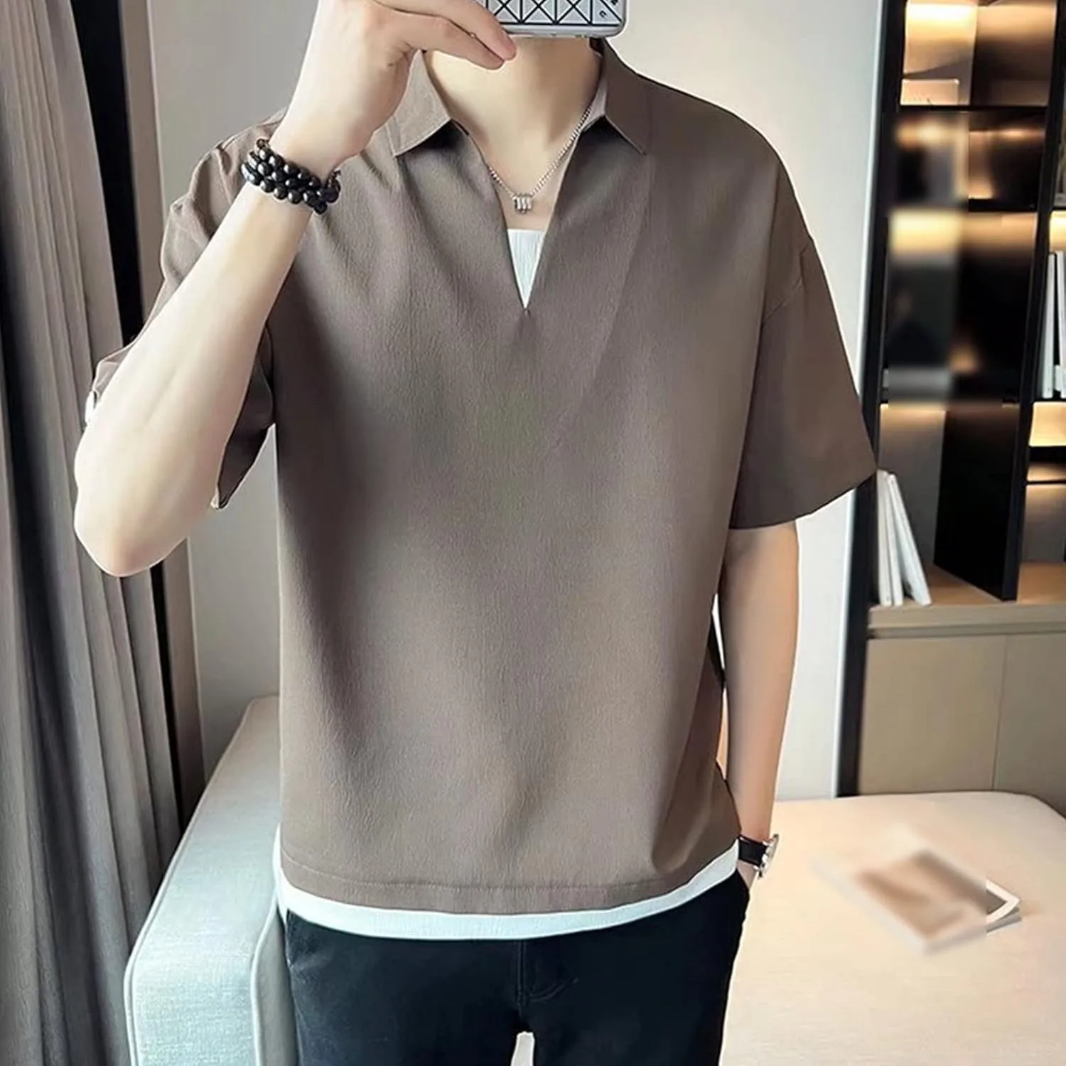 Мужская футболка для гольфа Pique Jersey, короткий рукав, Slim Fit — фото 2