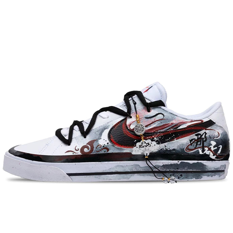 

Nike Кроссовки Court Legacy The Demon Child Returns с противоскользящим износостойким низким верхом для скейтборда, мужские, черно-красные