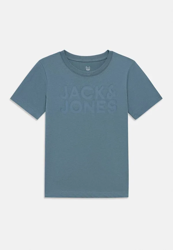 Футболка с логотипом jjecorp и принтом на воротнике. Jack & Jones Junior, Blue Mirage
