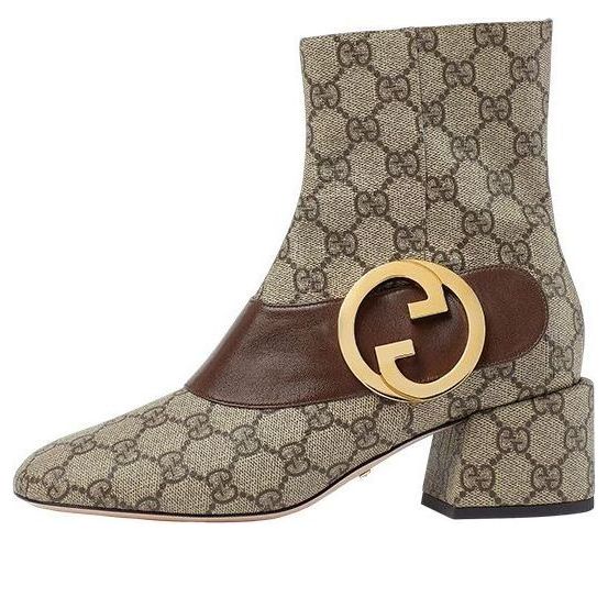 Кроссовки blondie gg-supreme boots 'brown' Gucci, бежевый