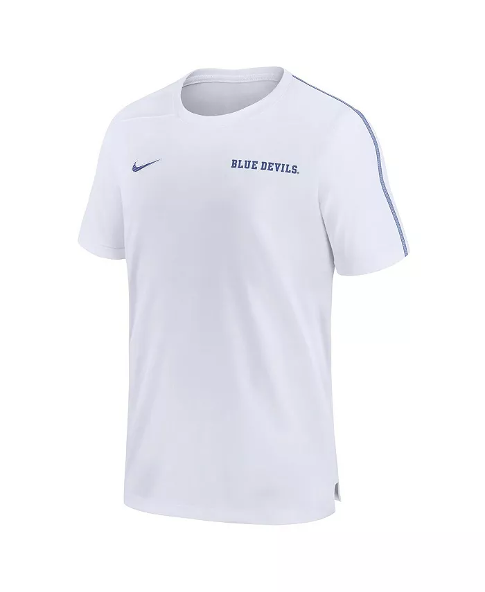 Мужская футболка Duke Blue Devils 2024 Sideline Coach Performance T-shirt Nike, белый — фото 3
