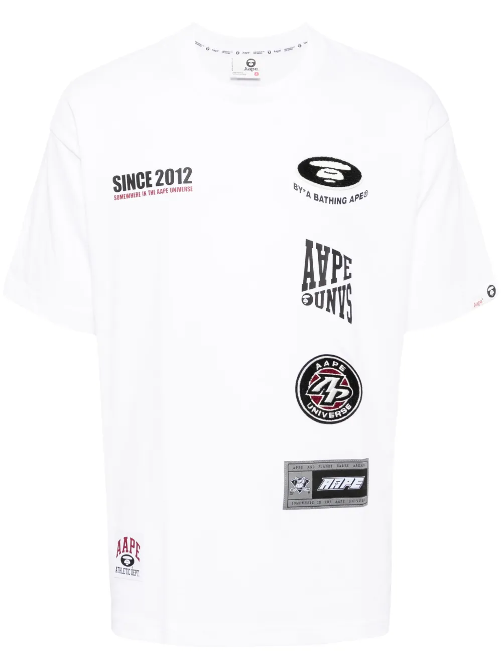 

Футболка Moonface с логотипом AAPE BY *A BATHING APE, белый