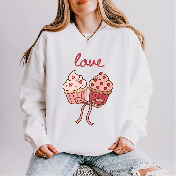 

Свитшот Love cursive cupcakes coquette Simply Sage Market, White, Белый, Свитшот Love cursive cupcakes coquette Simply Sage Market, White