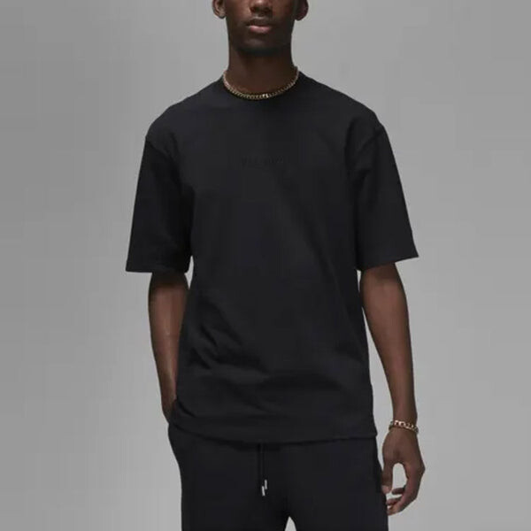 Футболка Air Jordan Wordmark Tee 'Black', черный — фото 4