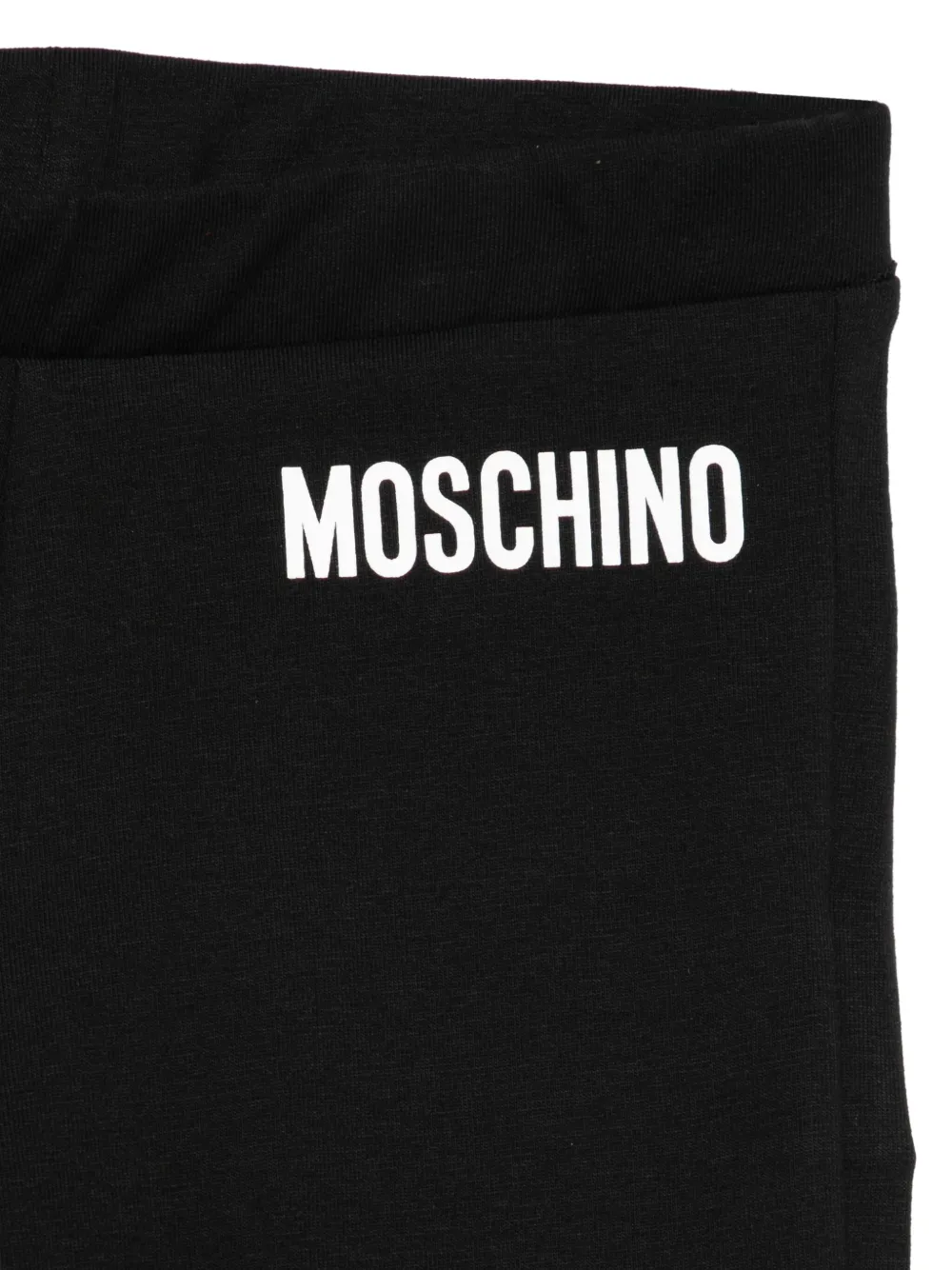 Расклешенные брюки с логотипом Moschino Kids, черный — фото 3