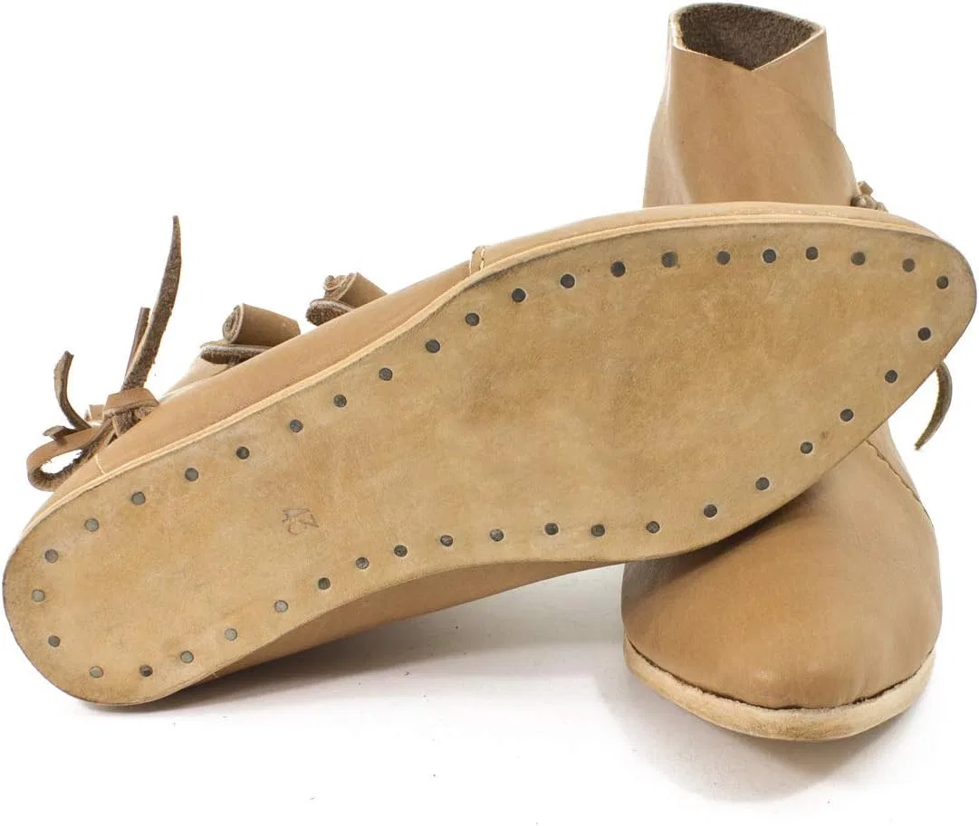 Vehi Mercatus Туфли Viking Shoes or Medieval Shoes for Men and Women Natural Brown — фото 3