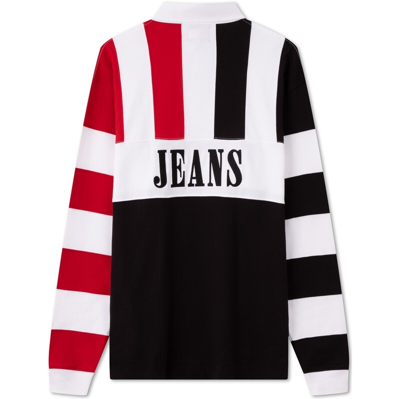 Рубашка-поло унисекс Tommy Hilfiger, цвет Black, white, red, color-blocked BDS — фото 2