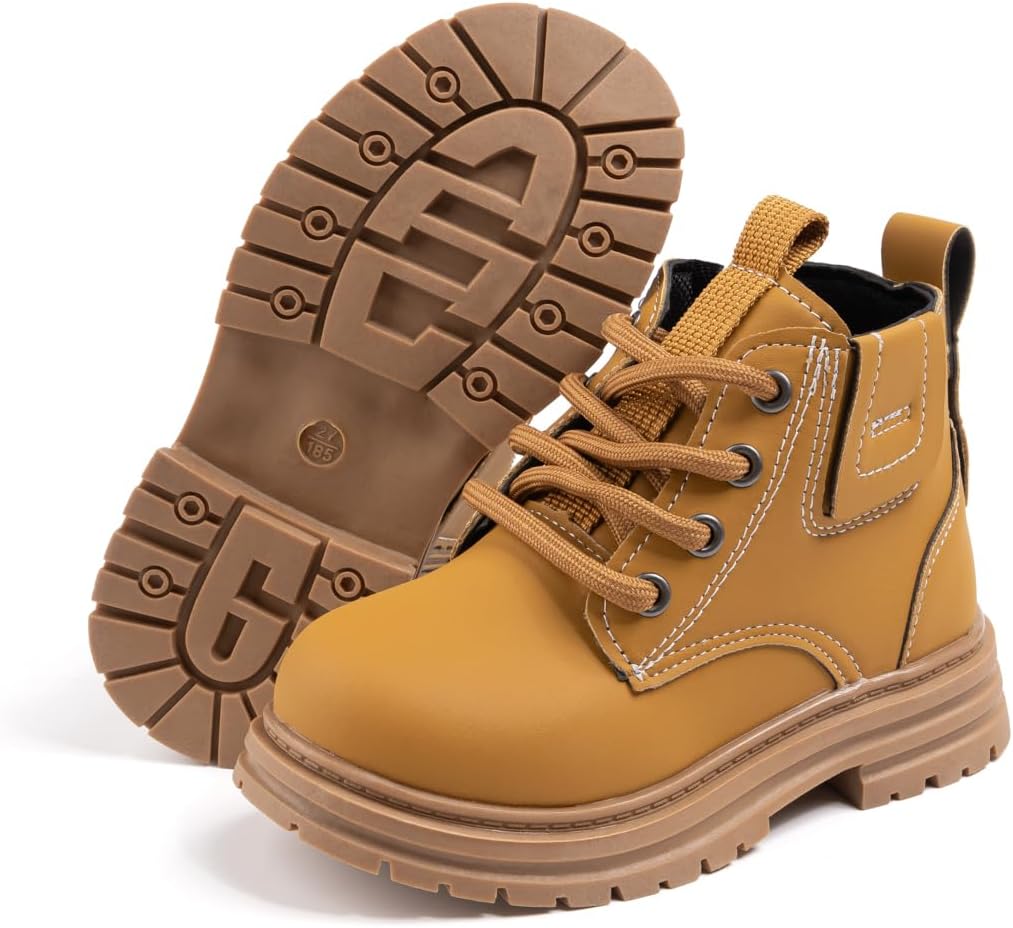 

Детские водонепроницаемые кожаные осенние и зимние ботинки для мальчиков и девочек, высокие боевые ботинки на щиколотку, теплые снегоступы для улицы, походные ботинки для малышей с противоскользящей текстурой, мягкие и прочные для ходьбы Zoolar,...