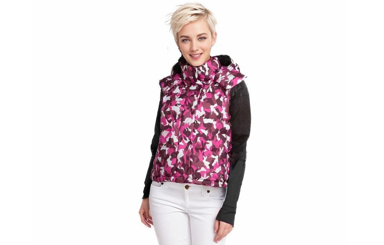 

Lululemon Женская пуховая безрукавка серии Wunder Puff в камуфляжном розовом мультиколоре, Camouflage Pink Multicolor