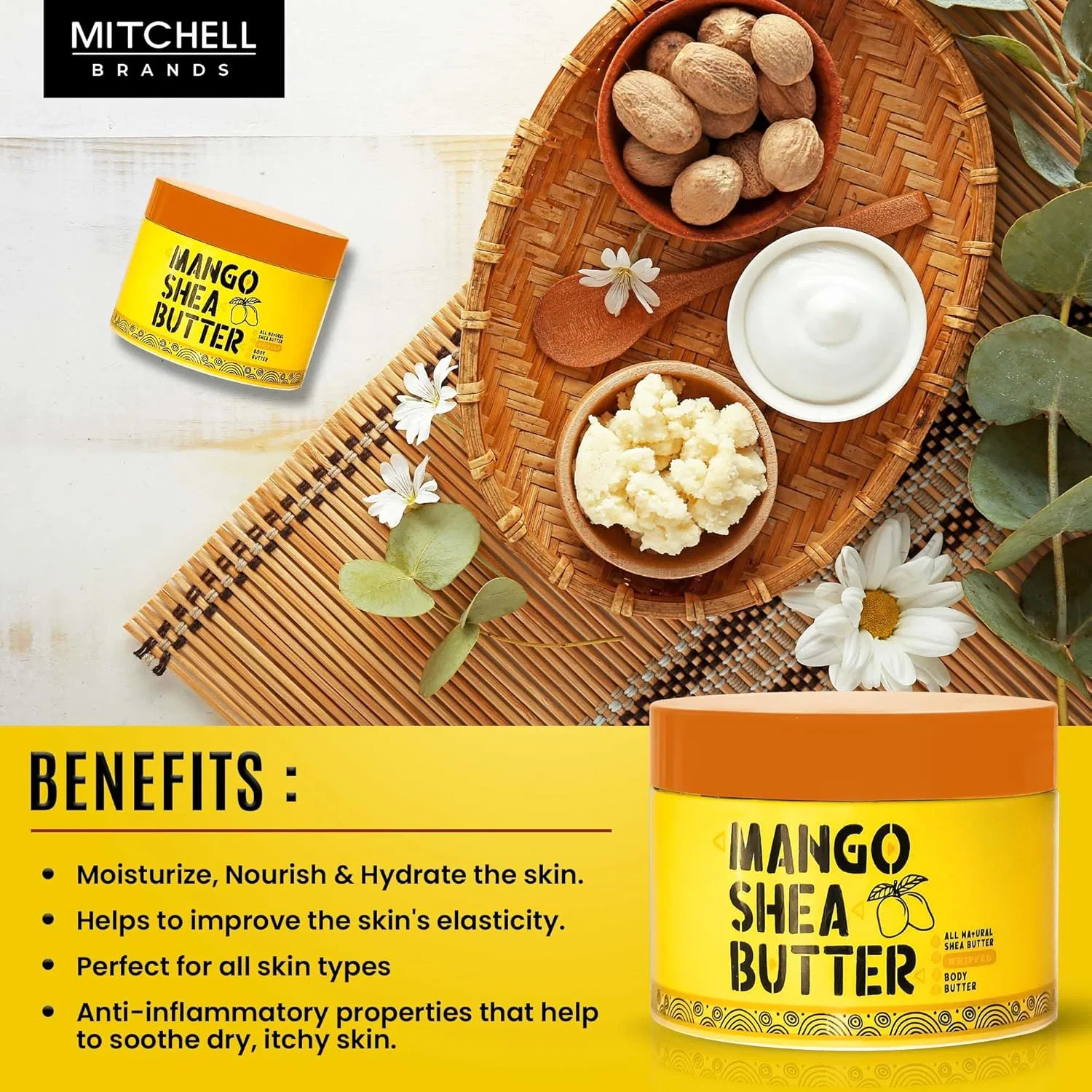 Взбитое масло для тела Mango Whipped Shea Body Butter 300 г Mitchell Brands — фото 4