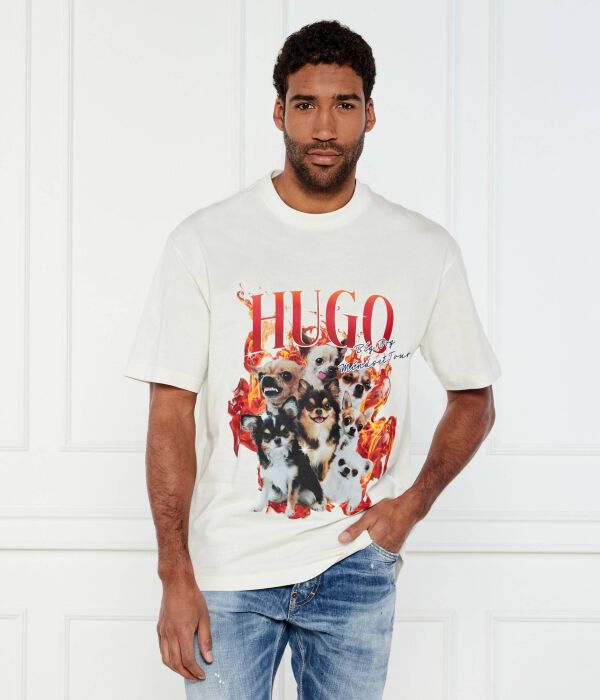 

Футболка с длинными рукавами Oversize fit Hugo, белый