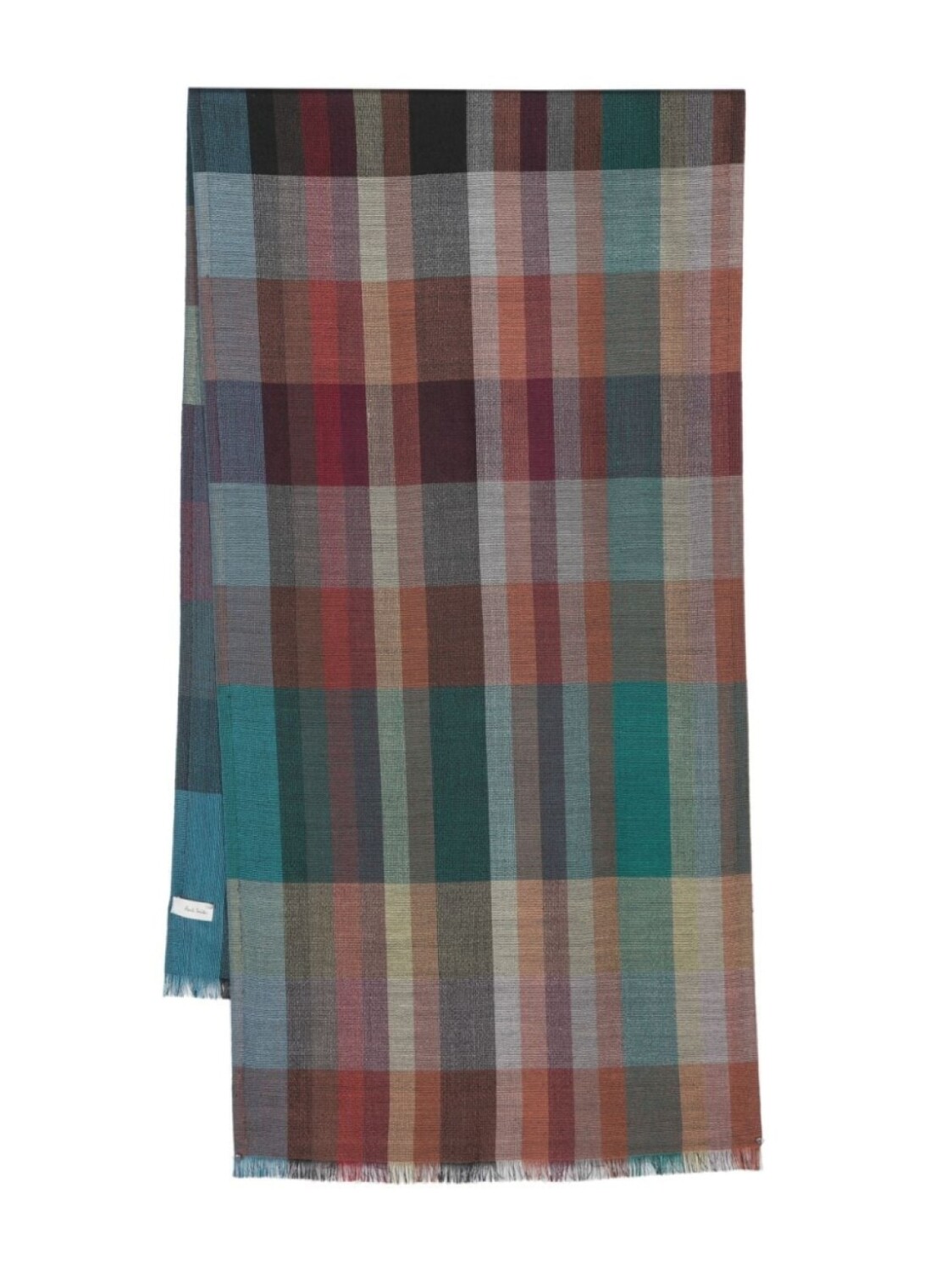 

Paul Smith шарф Signature Stripe в клетку, коричневый