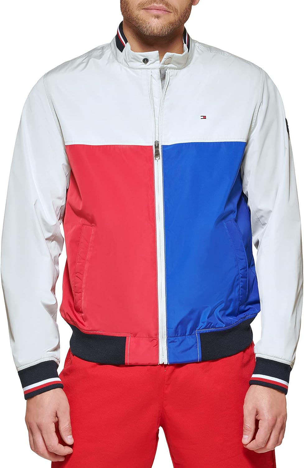 

Легкая мужская куртка-бомбер Tommy Hilfiger Varsity Rib Knit, Ice Combo