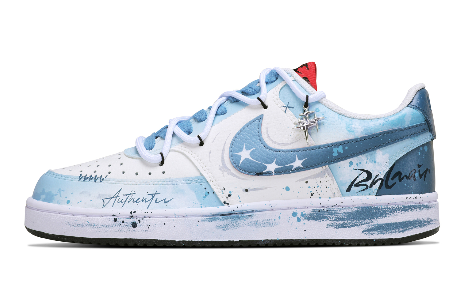 

Nike Court Vision 1 устойчивые к истиранию низкие скейтборд кроссовки мужские white blue