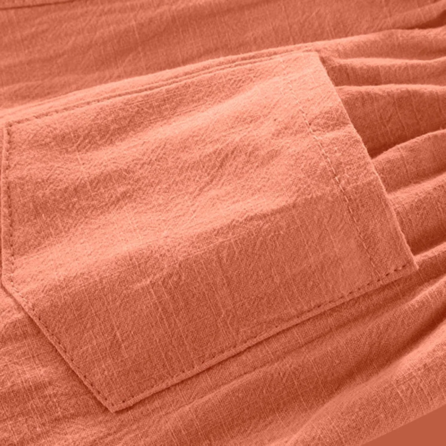 Детские шорты из хлопка и льна, 3 шт, Zzalalana, Orange2 — фото 3