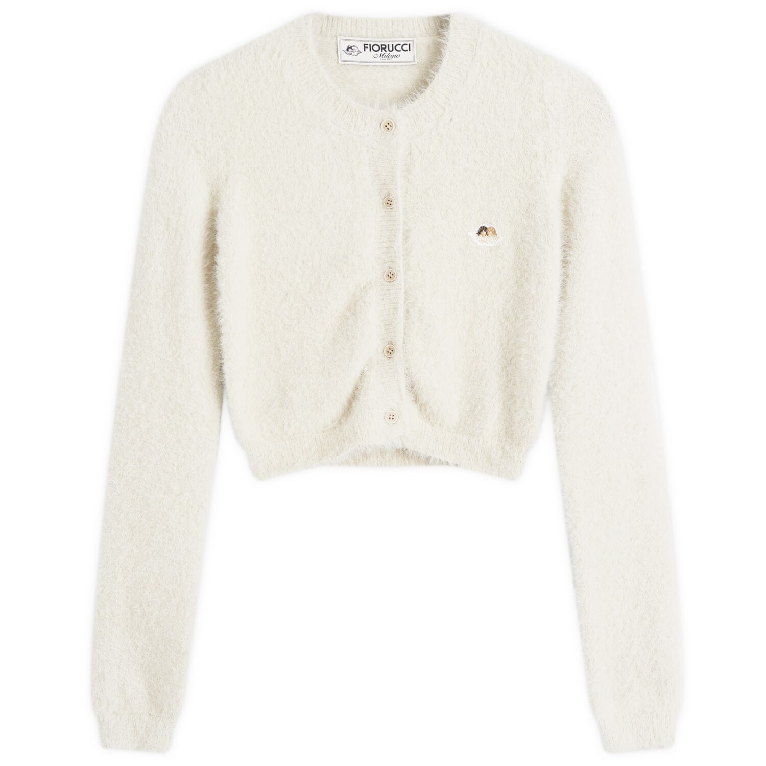 

Кардиган Fiorucci Cropped Furry Knit, цвет Off White