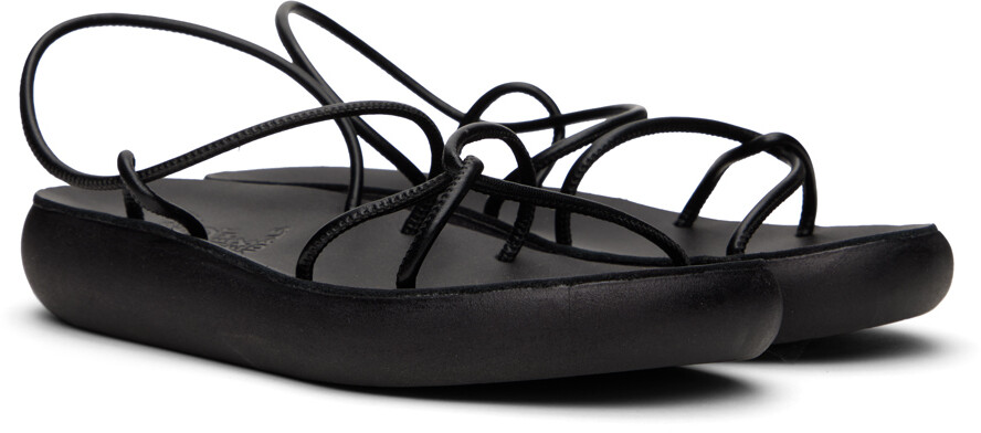 Черные комфортные сандалии Taxidi Ancient Greek Sandals, цвет Black — фото 4