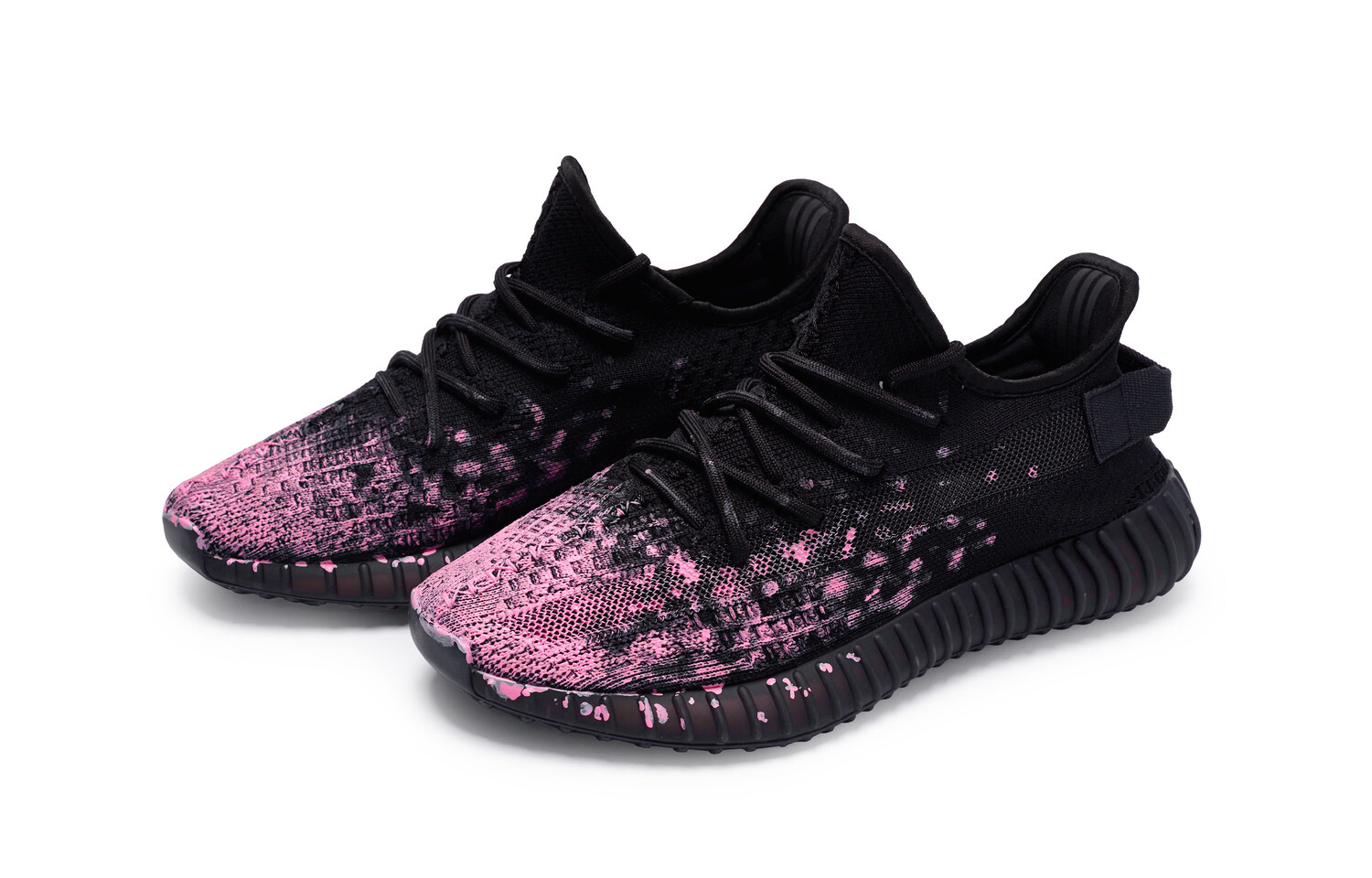 Кроссовки adidas originals Yeezy Boost 350 V2 Lifestyle Shoes Unisex Low-top Pink, черный/фуксия — фото 3