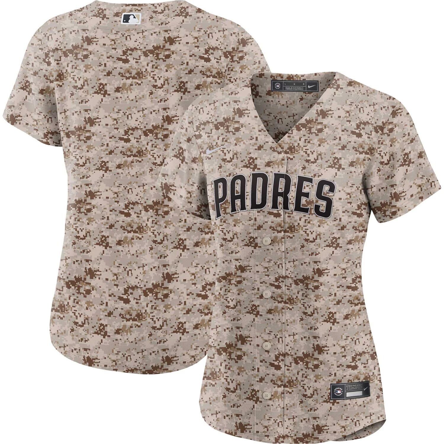 

Женская футболка Nike Camo San Diego Padres USMC Альтернативная реплика команды Nike