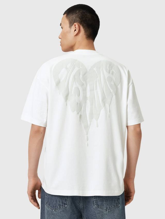 Футболка Trip Cotton с логотипом, свободного кроя, с короткими рукавами AllSaints, White Multi White — фото 2