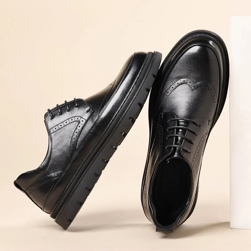 Туфли оксфорды из кожи, на мягкой подошве, бежевые ZYQHMY — фото 4