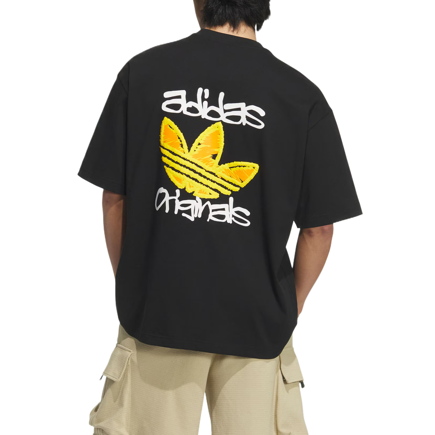 Adidas Originals Футболка Trefoil Graphic T мужская black — фото 4