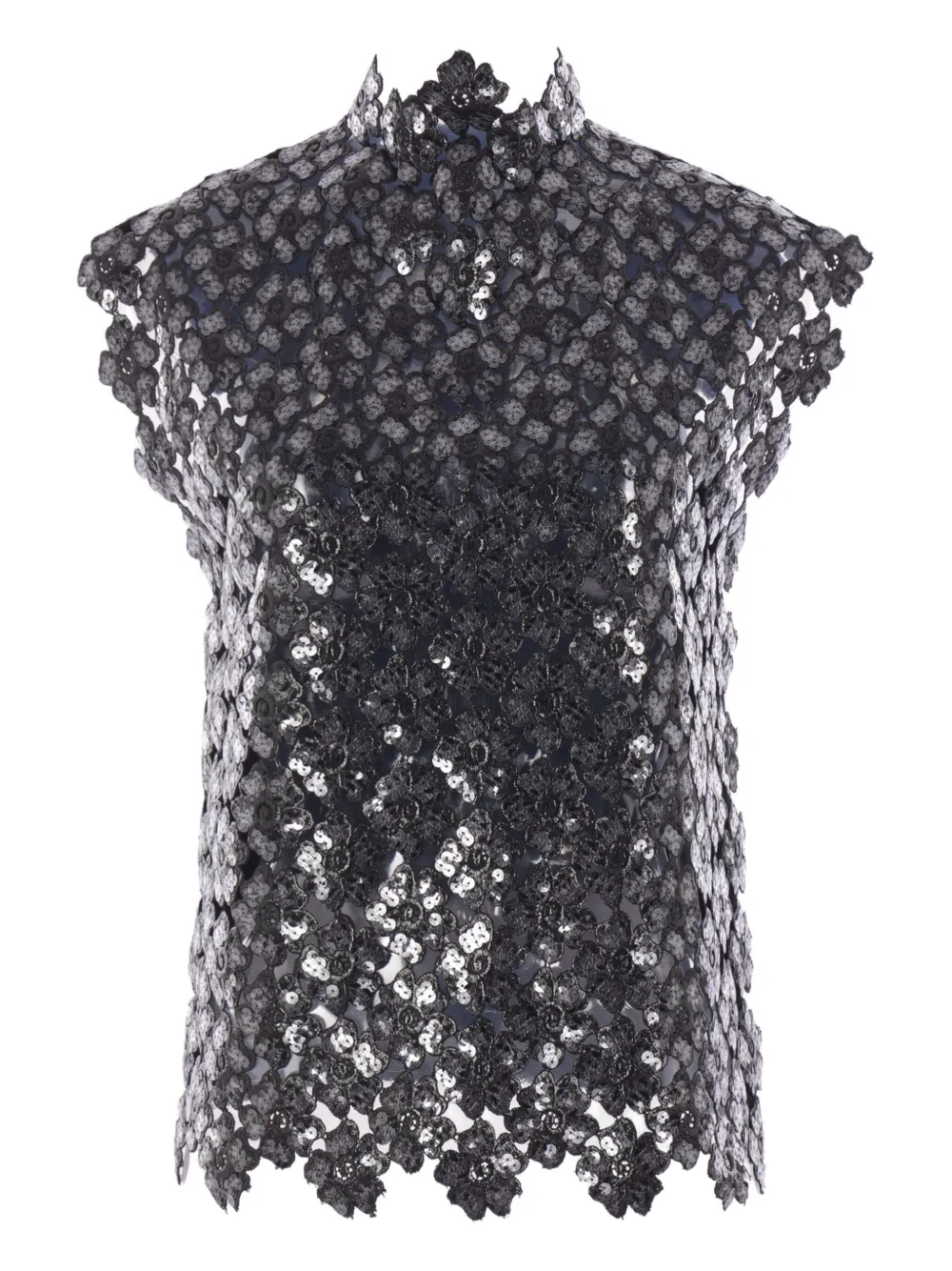 

Топ с цветочной аппликацией Comme Des Garçons Tao, черный