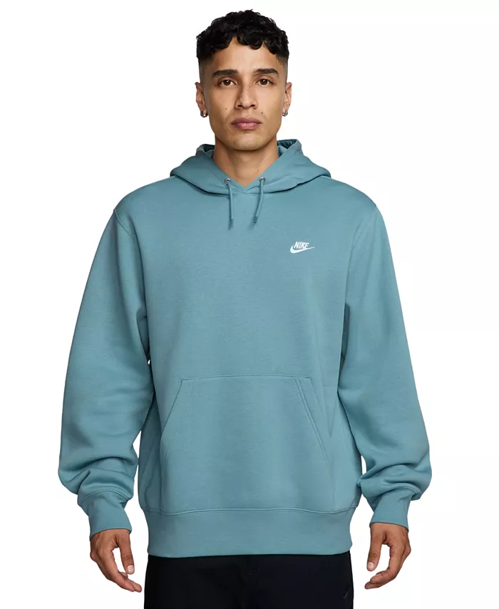 

Мужской флисовый пуловер с логотипом Club Nike, синий