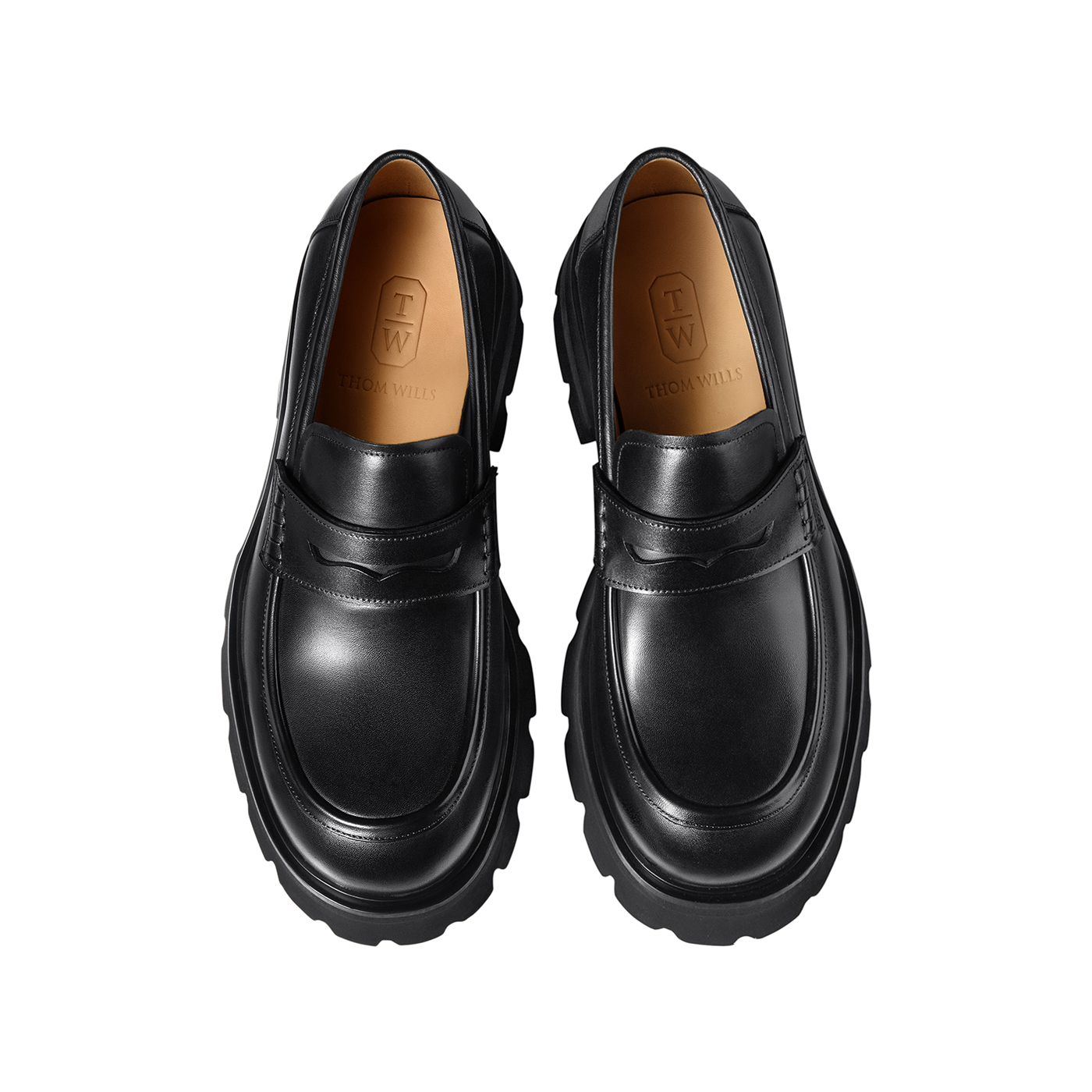 THOM WILLS Лоферы British Style Casual Versatile Slip on Loafers Men's Black — фото 4