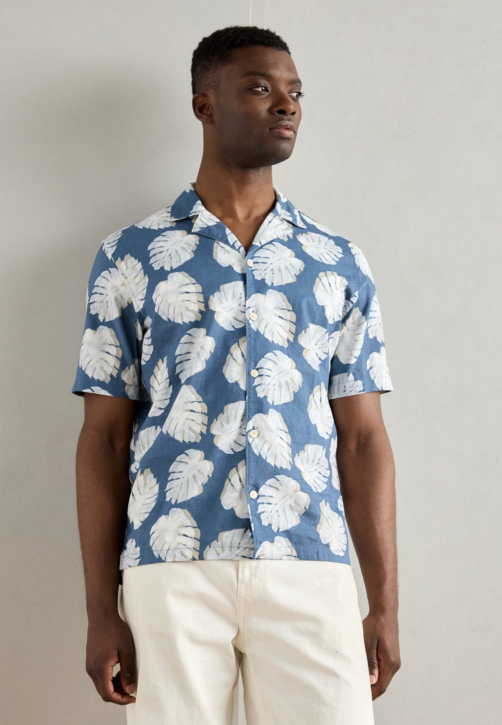 

Рубашка CAMP COLLAR SHORT SLEEVES SLITS AT SIDE SEAMS Marc O'Polo, мультиколор