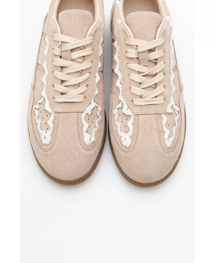 Кроссовки Shiva из замши и кожи (женские) Forever & Always Shoes, коричневый/бежевый — фото 2
